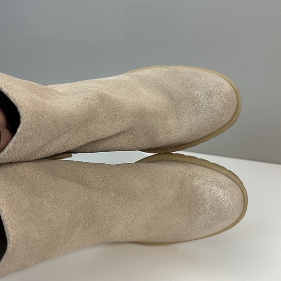 Dolce Vita Gum Sole Tan Platform Moto Side Zip Suede Ankle Boots Size 9.5 - Picture 14 of 16